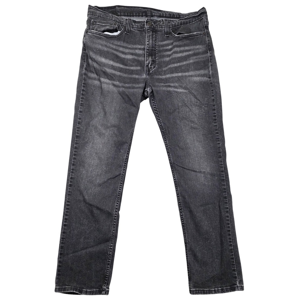 Levi Strauss 511 Mens Black Wash Slim Fit Jeans Distressed W36 L30